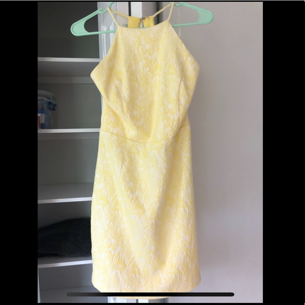 Yellow low back dress